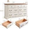 Vintage 7 Drawers Dresser, 54" Wide Wood Rustic Chset of Drawers for Bedroom, Living Room,Hallway - 2 of 4