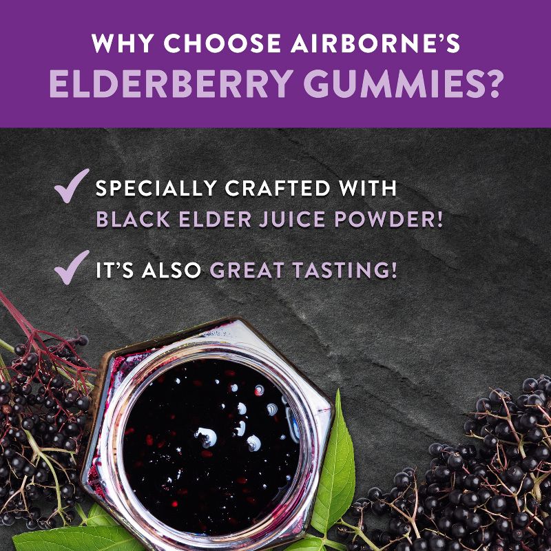 Airborne Adult Elderberry Gummies with Vitamin C & Vitamin D, 5 of 9