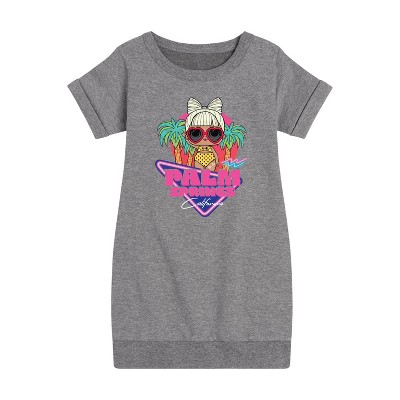 - Lol Surprise! - Palm Springs Graphic Short Sleeve Fleece Dress