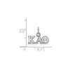 Black Bow Jewelry Sterling Silver Kappa Alpha Theta Greek Life Extra Small Pendant - 2 of 3