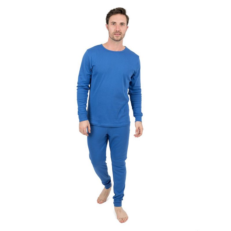 Leveret Mens Two Piece Cotton Solid Boho Color Pajamas, 1 of 4