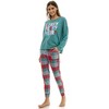 Jaclyn Woman's Crew Neck Sweatshirt and Jogger Pants Christmas Pajama Set - 2 of 4