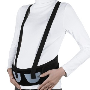 Unique Bargains Maternity Belt Abdomen Back Support Pregnancy Band with Shoulder Strap Beige 1PC - 1 of 4
