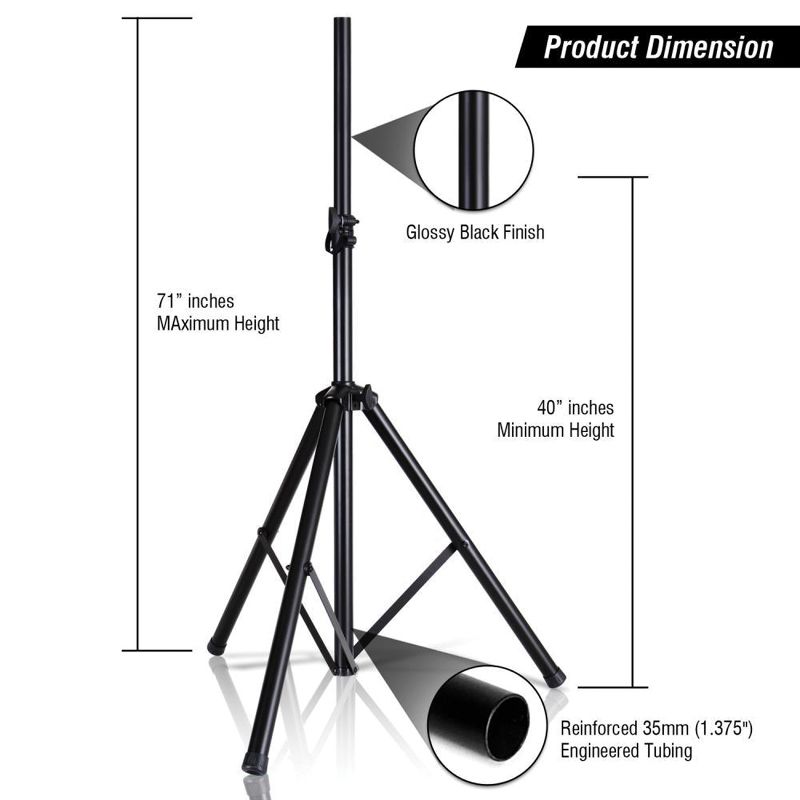 Pyle® Tripod Speaker Stand (6ft), 2 of 8
