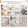 Foldable Baby High Chair with Adjustable Height, 5 Recline Positions & Removable Double Tray - Easy Clean - 3 of 4