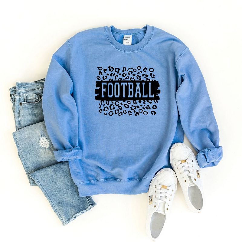 Simply Sage Market Women's Graphic Sweatshirt Football Leopard, 3 of 4