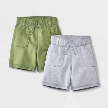 Toddler Boys' 2pk Regular Fit Adaptive Knit Shorts - Cat & Jack™ Gray