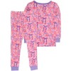 RuffleButts Girls Viscose from Bamboo Ruffle Long Sleeve Pajama Set - 2 of 4