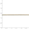 Black Bow Jewelry 1.3mm, 14k Yellow Gold, Diamond Cut Rope Chain Anklet or Bracelet - 4 of 4