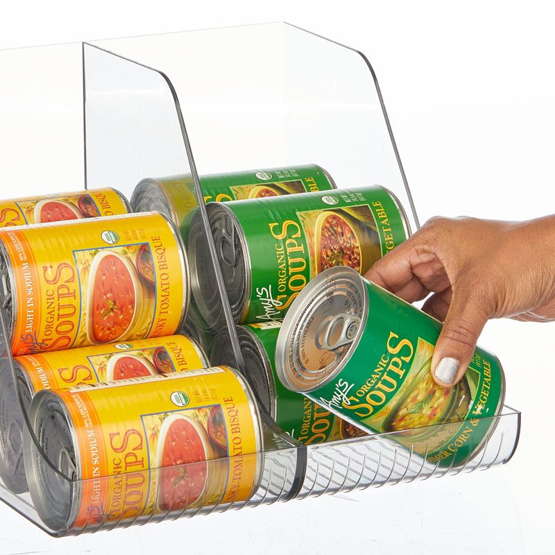 mDesign Plastic Divided Beverage Can Storage Dispenser, Kitchen, 3 of 9