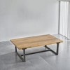 Royal Hampton 48" Coffee Table | Handmade Aluminum Cast Black Frame | Solid Mango Wood Top - 4 of 4