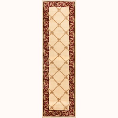 Patrician Trellis French European Formal Traditional / Contemporary Floral Thick Soft Plush Area Rug