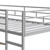 Twin Size Metal Loft Bed with 2 Shelves and Desk - 4 of 4