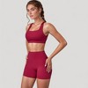 Anna-Kaci Active Women's Wide Strap Square Neck Sports Bra Top with Sculpted Seam Detail and Cropped Fit - 3 of 4