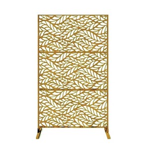 Metal Privacy Screen, Outdoor Privacy Screens, Decorative Fence for Patio Lawn Garden Deck Balcony - 1 of 4