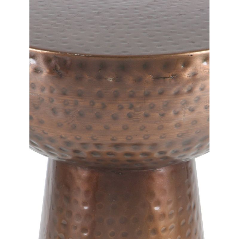 Hammered Metal Drum End Table Bronze - Olivia &#38; May, 6 of 8