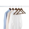 60 Pack Solid Walnut Wood Suit Hangers for Adult - 3 of 4
