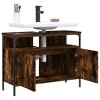 VidaXL Bathroom Sink Cabinet Smoked Oak 31.5"x11.8"x23.6" Engineered Wood - 4 of 4