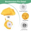 Unique Bargains Handmade Men Suits Formal Boutonnieres Wedding Corsage Lapel Pin Flower Brooch Butterfly Buckle 16 Pcs Mutilcolor - 2 of 4