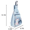Disney Stitch Character Print Blue 15" CM Convertible crossbody Sling Bag - 2 of 4