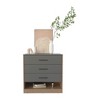 Wood dressers with Three Drawers, One Shelf, Compact Design, and Durable Construction - 2 of 4