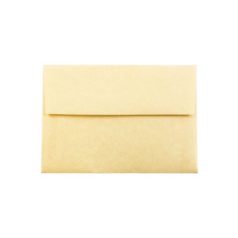 Jam Paper A1 Parchment Invitation Envelopes 3.625x5.125 Antique Gold ...