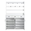 APRILSOUL 51.2''Minimalist Four-Door Shoe Cabinet with Coat Rack, Spacious Top,3 Drawers, 8 Shelves - 4 of 4