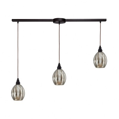 Elk Home Danica 3 - Light Island Pendant Light in  Oiled Bronze