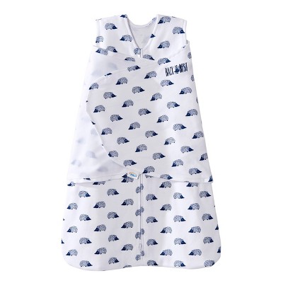 HALO Innovations Sleepsack 100% Cotton Swaddle Wrap - Hedgehog - Navy - S