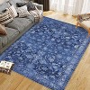 Vintage Washable Area Rug, Low Pile Non-Slip Carpet with Rubber Backing for Living Room, Bedroom & Home Office - 3 of 4