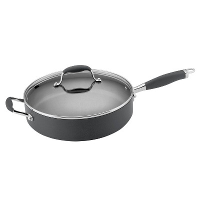 Anolon Advanced 5qt Hard Anodized Nonstick Saute Pan with Helper Handle and Lid Gray