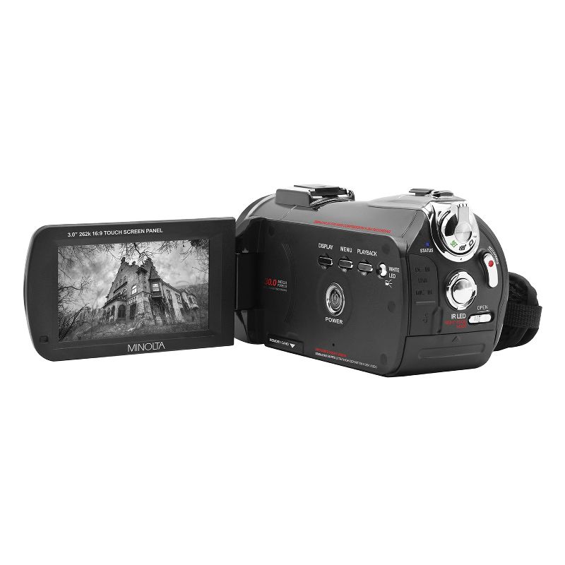 Minolta® MN4K40NV 4K Ultra HD 16x Digital Zoom IR Night Vision Video Camcorder, 4 of 9
