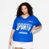 Women's Short Sleeve V-Neck Graphic Mesh Jersey Shirt - Wild Fable™ - 2 of 3