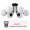 Claxy 6-light Modern Globe Black Semi Flush Mount Ceiling Light Fixture for Bedroom - 2 of 4