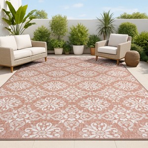 JONATHAN Y Amora Traditional Mediterranean Tile Design Indoor/Outdoor Area Rug - 1 of 4