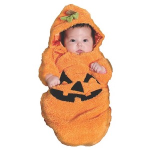Underwraps Infant Baby Pumpkin Bunting Costume - Size 0-6 Months - Orange - 1 of 2
