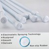 6Pcs Tension Rod White Adjustable No Drilling Rustproof Spring Curtain Rod Closet Kitchen Cupboard Wardrobe Bookshelf 22 - 35 Inch - 4 of 4