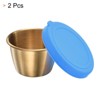 Unique Bargains Reusable Leak Proof Dipping Salad Blue Condiment Containers with Lids - 3 of 4