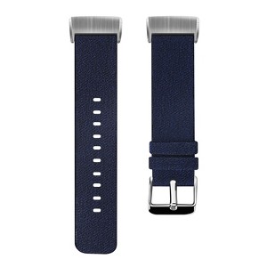 Insten Fabric Watch Band Compatible with Fitbit Charge 3, Charge 3 SE, Charge 4, and Charge 4 SE, Fitness Tracker Replacement Bands, Navy Blue - 1 of 4