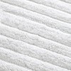 Knightsbridge Stylish And Comfortable All Season Traditional Racetrack Design Cotton Bath Rug, White - 4 of 4