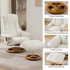 Chenille Massage Recliner Chair with Ottoman and Heated Seat,360° Swivel and 140° Recline Lounge Chair 2PC Set-The Pop Home - 2 of 4