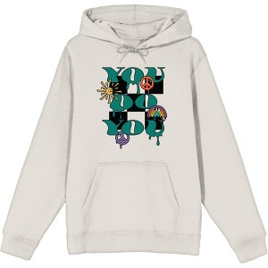 Positive Vibes You Do You Adult Long Sleeve Hoodie - 1 of 2