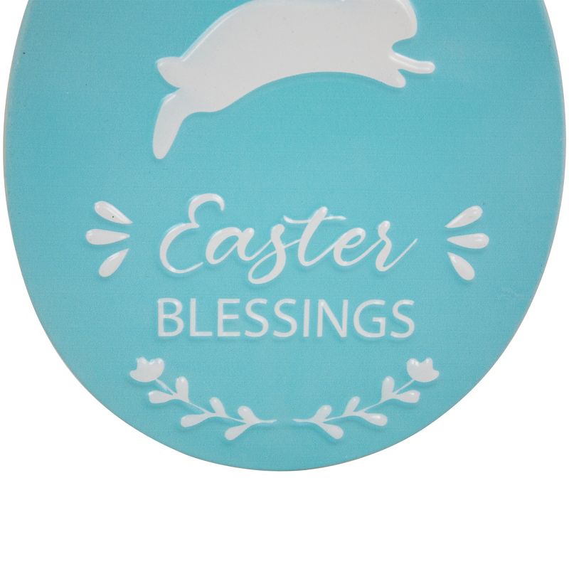 Northlight Easter Egg Metal Wall Signs - 9.75" - Blue and Pink - Set of 2, 4 of 7