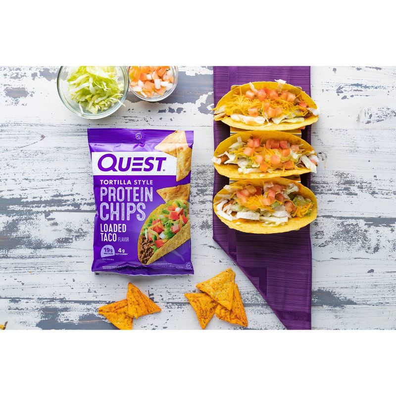 Quest Nutrition Tortilla Style Protein Chips - Loaded Taco, 6 of 14