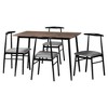 Baxton Studio Arnold Modern Industrial Grey Fabric and Metal 5-Piece Dining Set - 2 of 4