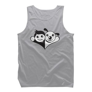 Men's Design By Humans Doggy Friend By graphicganga Tank Top - 1 of 4
