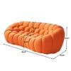 WJSHome Bubble Sofa,98.43'' Comfy Breathable Mesh Fabric Upholstered Curved Couch, 3D Honeycomb Shape Modern Couch for Living Room - 3 of 4