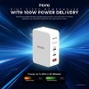 iHome 100W Universal GaN Charger, USB-C Cable, Fast Charging, Powers 3 Devices, Travel-Friendly - 2 of 4