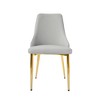 WJSHome Modern Dining Chairs Set of 6, PU Leather Accent Chairs with Gold Metal Legs for Dining Room,Kitchen , Bedroom, Living Room - 4 of 4