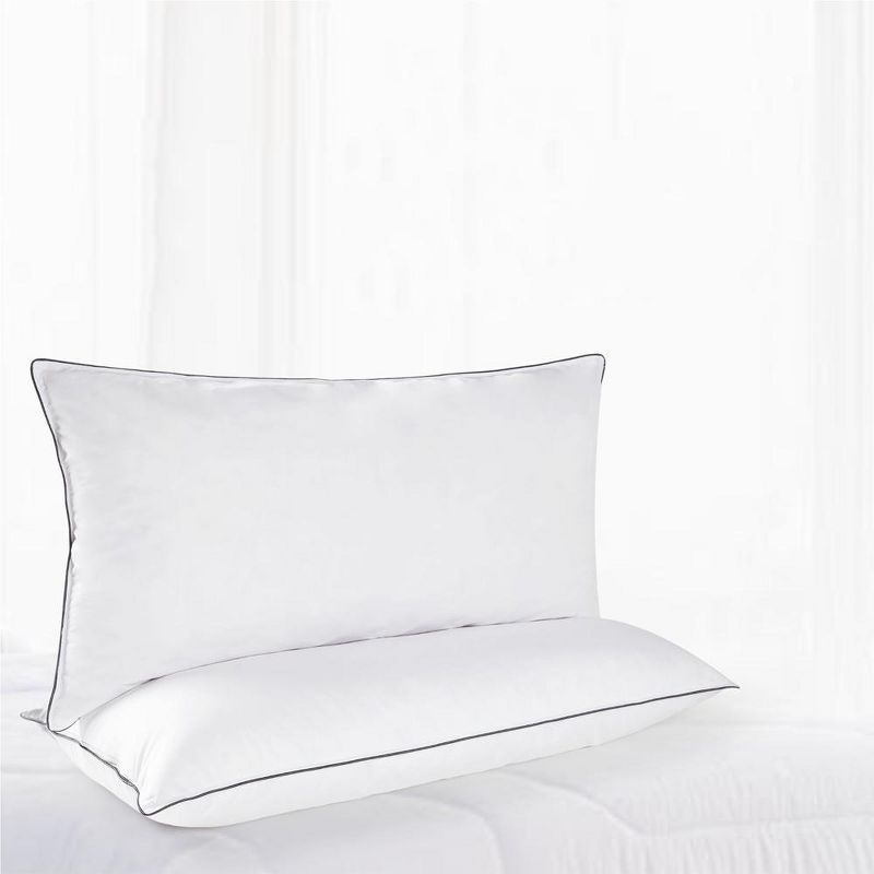 Cheer Collection Set of 2 Organic Kapok Bed Pillows and Sham Inserts with Plush Microfiber Shell, 5 of 11